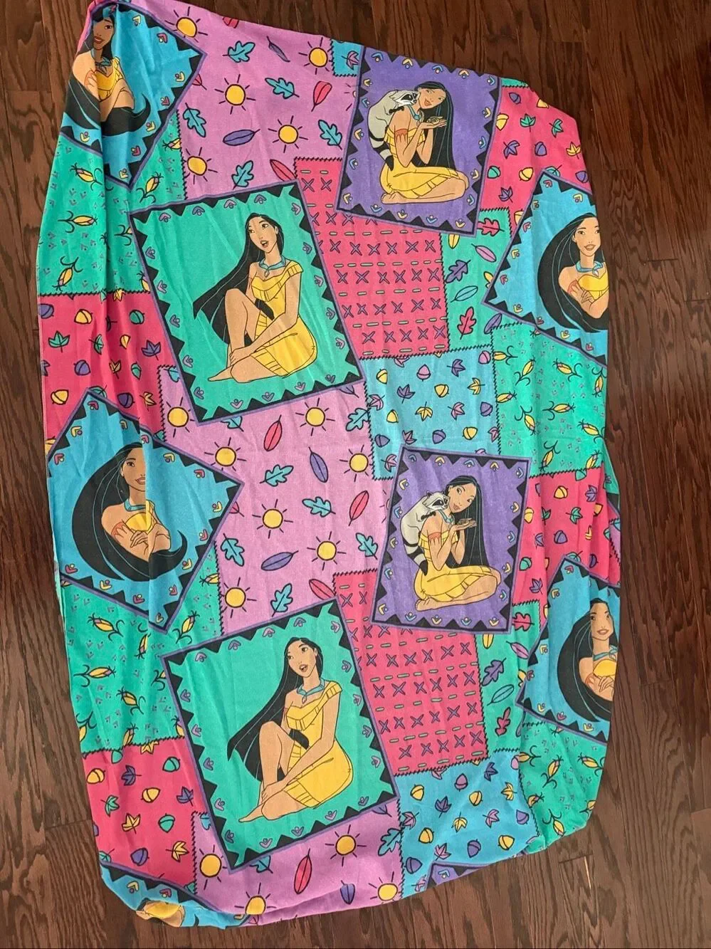 Vintage Pocahontas Fitted Twin Sheet